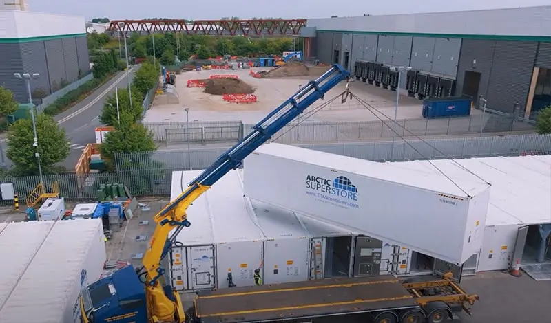 Arctic SuperStore Kühllagerung.
Tiefkühlcontainer.