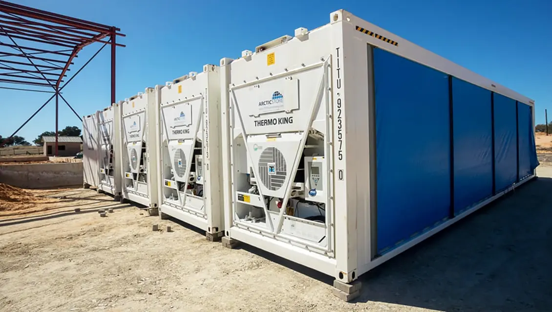 40ft Arctic SuperStore Conteneurs réfrigérés modulaires Solution de stockage frigorifique
