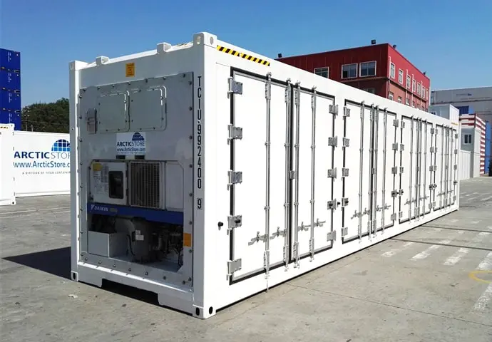 Stockage frigorifique ArcticStore - Location de conteneurs frigorifiques à porte latérale de 40 pieds