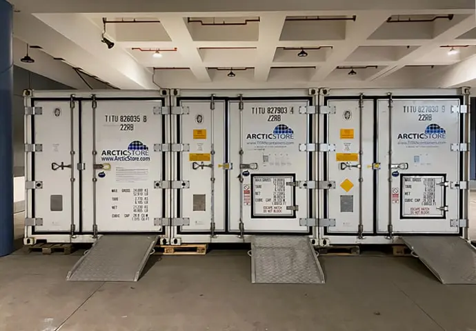 Stockage frigorifique ArcticStore - Location de conteneurs frigorifiques