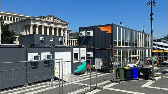 Des conteneurs de bureaux pour les Championnats du monde d’athlétisme de Budapest