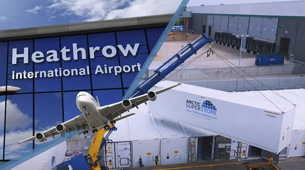 Installation d’un conteneur SuperStore à l’aéroport d’Heathrow – Solutions de stockage frigorifique