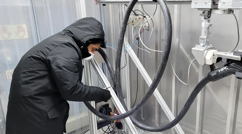 Rocsys teste la recharge des batteries en chaleur extrême